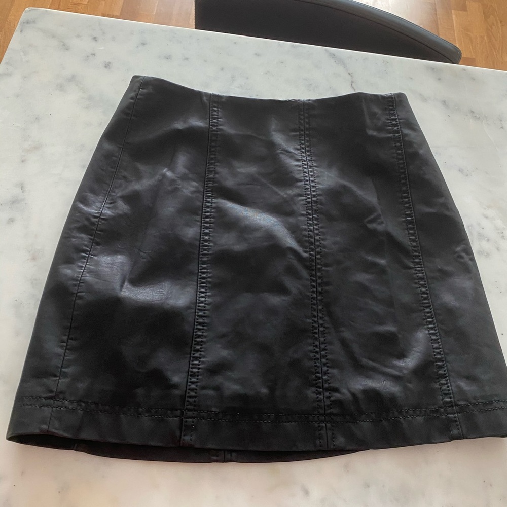 Free People Leather Skirt